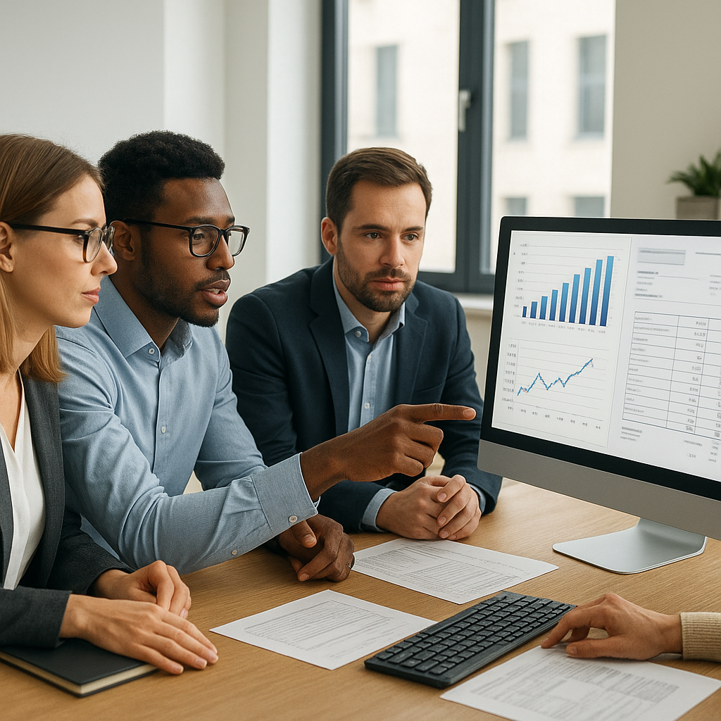 Comparaison d’un logiciel de facturation entreprise sur écran d’ordinateur