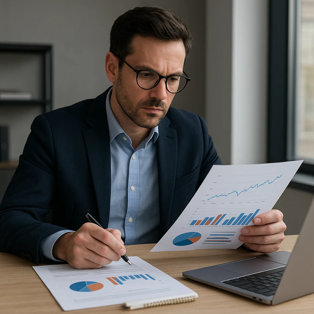 Entrepreneur analysant un business plan pour éviter les erreurs à la création d’entreprise