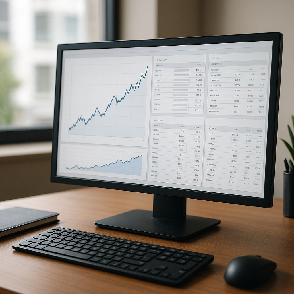 Trading débutant : les bases à connaître avant d’investir en bourse 2 Tableau de bord financier pour illustrer la gestion de position en trading