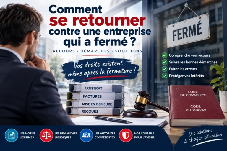 Comment se retourner contre une entreprise qui a fermé ? Recours, démarches et solutions